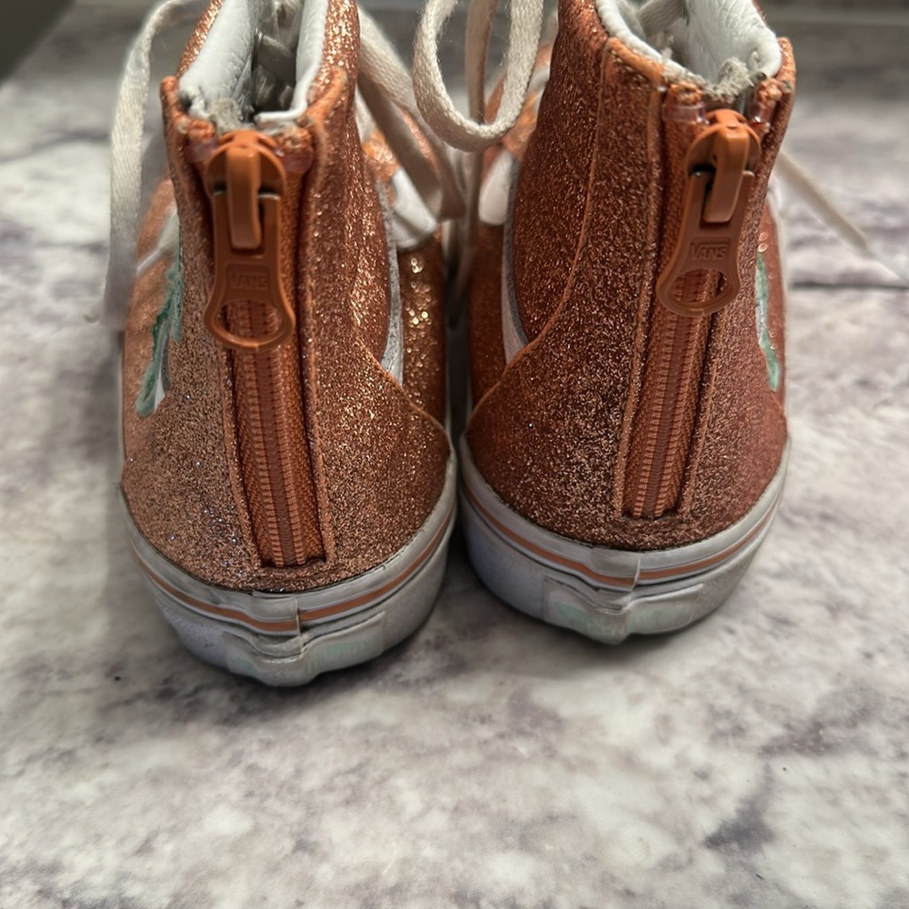 Vans Glitter Palm Tree Sk8-Hi Vans size 1 - Picture 4 of 9
